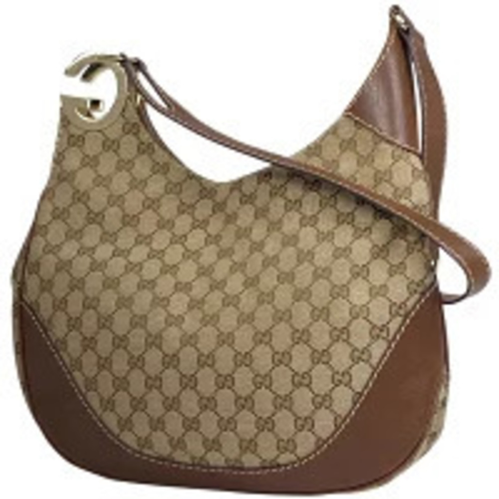 Gucci GG Canvas Half Moon shoulder bag monogram brown